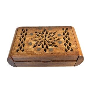 Small Trinket Box With Cut Out Designed Lid